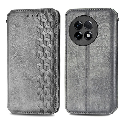 Funda de Cuero Cartera con Soporte Carcasa S01D para OnePlus 11R 5G Gris