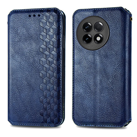 Funda de Cuero Cartera con Soporte Carcasa S01D para OnePlus Ace 2 Pro 5G Azul