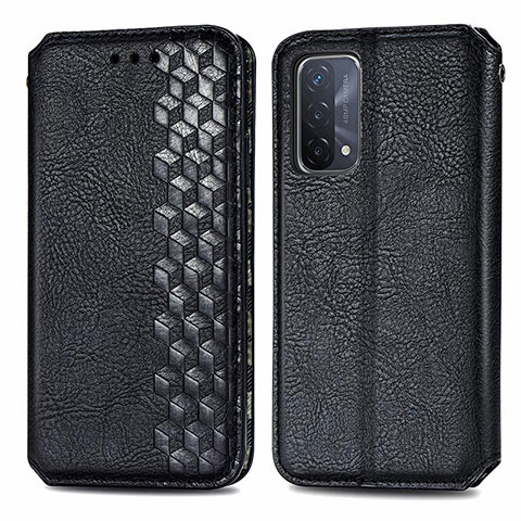 Funda de Cuero Cartera con Soporte Carcasa S01D para OnePlus Nord N200 5G Negro