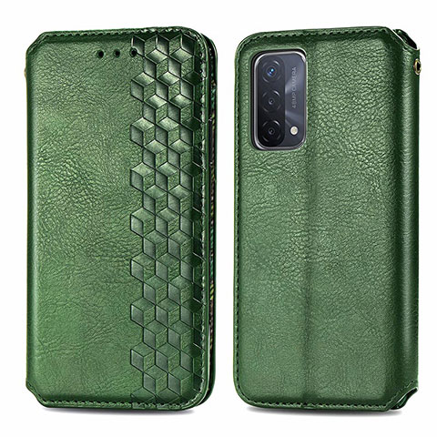 Funda de Cuero Cartera con Soporte Carcasa S01D para OnePlus Nord N200 5G Verde