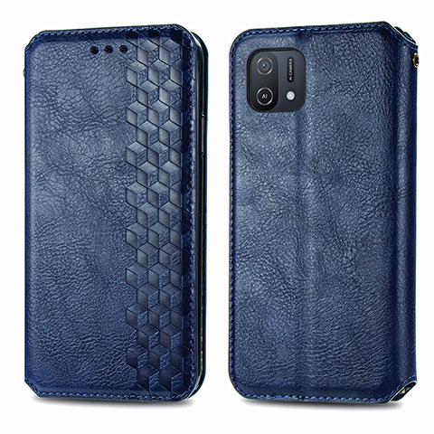 Funda de Cuero Cartera con Soporte Carcasa S01D para Oppo A16K Azul