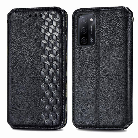 Funda de Cuero Cartera con Soporte Carcasa S01D para Oppo A56 5G Negro