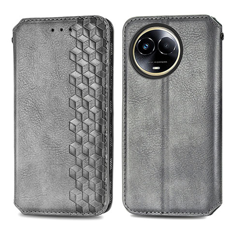 Funda de Cuero Cartera con Soporte Carcasa S01D para Realme 11 5G Gris