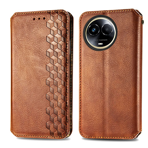 Funda de Cuero Cartera con Soporte Carcasa S01D para Realme 11 5G Marron