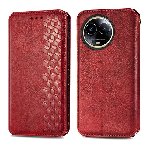 Funda de Cuero Cartera con Soporte Carcasa S01D para Realme 11 5G Rojo