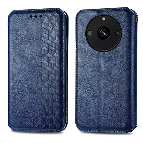 Funda de Cuero Cartera con Soporte Carcasa S01D para Realme 11 Pro+ Plus 5G Azul