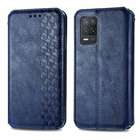 Funda de Cuero Cartera con Soporte Carcasa S01D para Realme 8 5G Azul