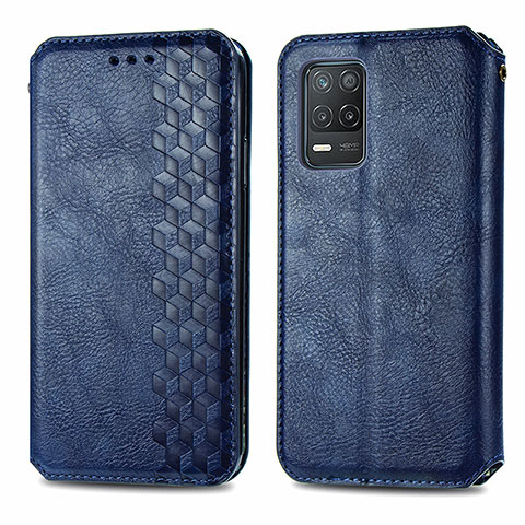 Funda de Cuero Cartera con Soporte Carcasa S01D para Realme 9 5G India Azul