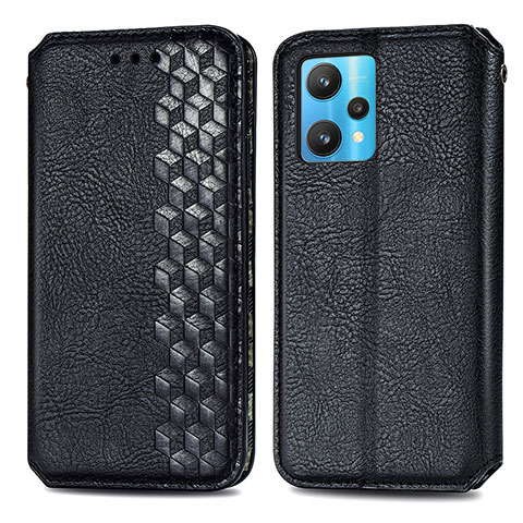 Funda de Cuero Cartera con Soporte Carcasa S01D para Realme 9 Pro 5G Negro