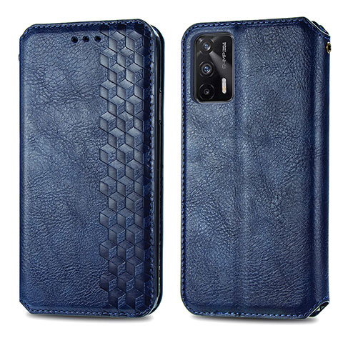 Funda de Cuero Cartera con Soporte Carcasa S01D para Realme GT 5G Azul