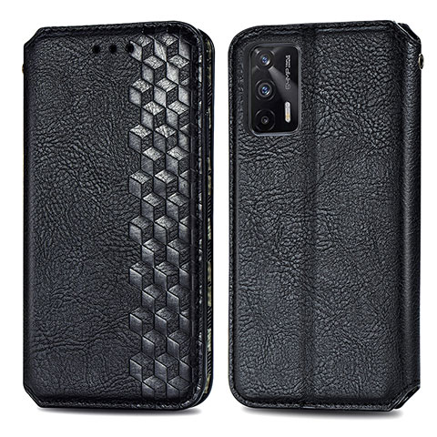 Funda de Cuero Cartera con Soporte Carcasa S01D para Realme GT 5G Negro