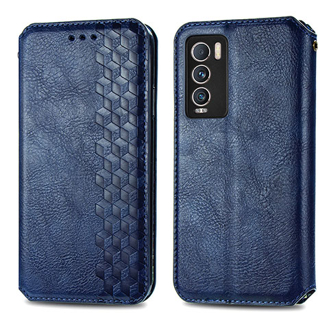 Funda de Cuero Cartera con Soporte Carcasa S01D para Realme GT Master Explorer 5G Azul