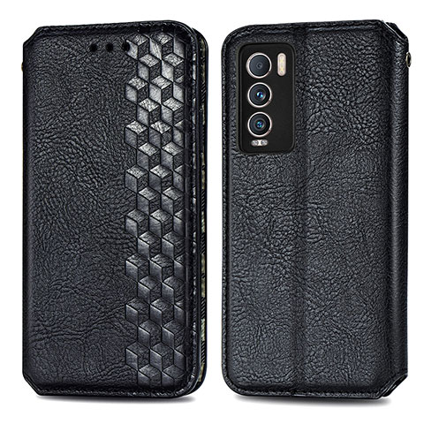 Funda de Cuero Cartera con Soporte Carcasa S01D para Realme GT Master Explorer 5G Negro