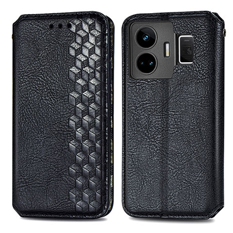 Funda de Cuero Cartera con Soporte Carcasa S01D para Realme GT Neo5 240W 5G Negro