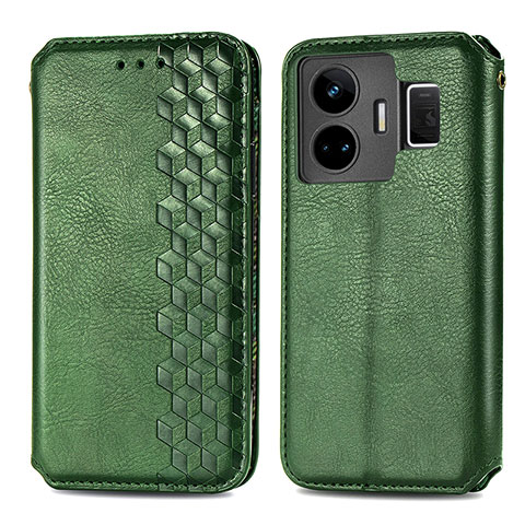 Funda de Cuero Cartera con Soporte Carcasa S01D para Realme GT Neo5 5G Verde