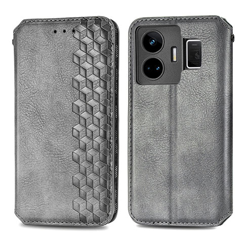 Funda de Cuero Cartera con Soporte Carcasa S01D para Realme GT3 5G Gris