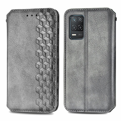 Funda de Cuero Cartera con Soporte Carcasa S01D para Realme Narzo 30 5G Gris