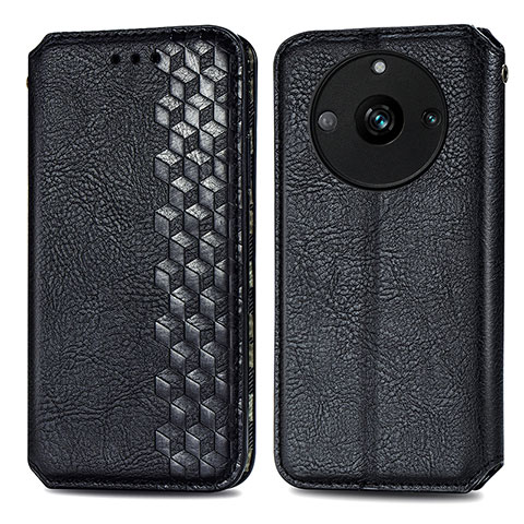 Funda de Cuero Cartera con Soporte Carcasa S01D para Realme Narzo 60 5G Negro