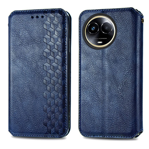 Funda de Cuero Cartera con Soporte Carcasa S01D para Realme V50s 5G Azul