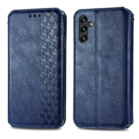 Funda de Cuero Cartera con Soporte Carcasa S01D para Samsung Galaxy A04s Azul