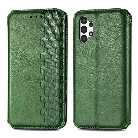 Funda de Cuero Cartera con Soporte Carcasa S01D para Samsung Galaxy A13 4G Verde