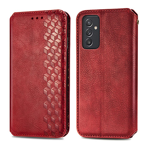 Funda de Cuero Cartera con Soporte Carcasa S01D para Samsung Galaxy A15 4G Rojo