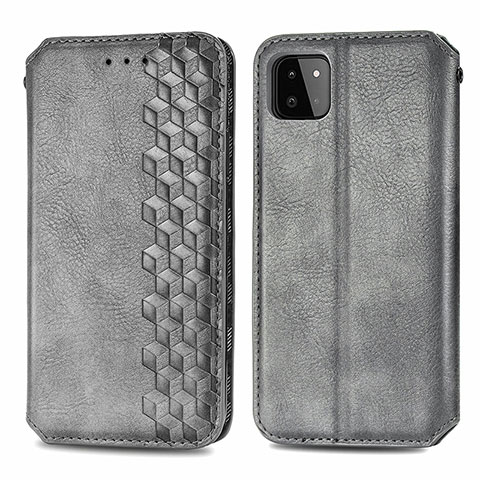 Funda de Cuero Cartera con Soporte Carcasa S01D para Samsung Galaxy A22 5G Gris