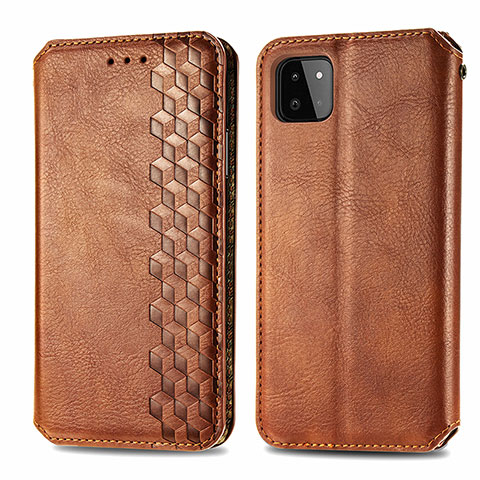 Funda de Cuero Cartera con Soporte Carcasa S01D para Samsung Galaxy A22s 5G Marron