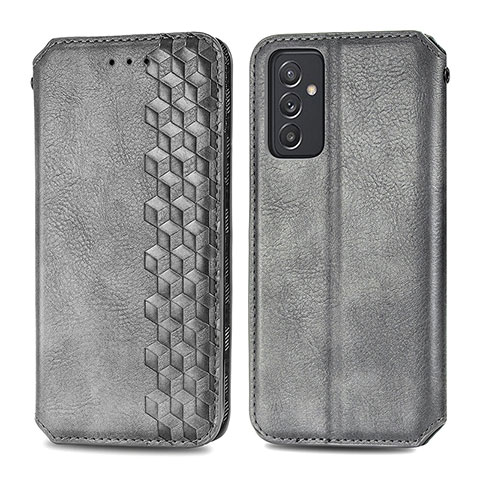 Funda de Cuero Cartera con Soporte Carcasa S01D para Samsung Galaxy A24 4G Gris