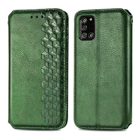 Funda de Cuero Cartera con Soporte Carcasa S01D para Samsung Galaxy A31 Verde