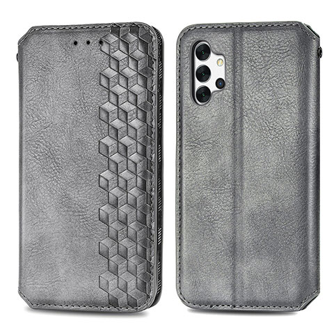 Funda de Cuero Cartera con Soporte Carcasa S01D para Samsung Galaxy A32 4G Gris