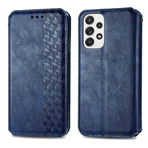 Funda de Cuero Cartera con Soporte Carcasa S01D para Samsung Galaxy A33 5G Azul