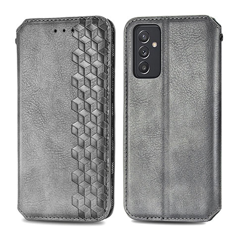 Funda de Cuero Cartera con Soporte Carcasa S01D para Samsung Galaxy A35 5G Gris