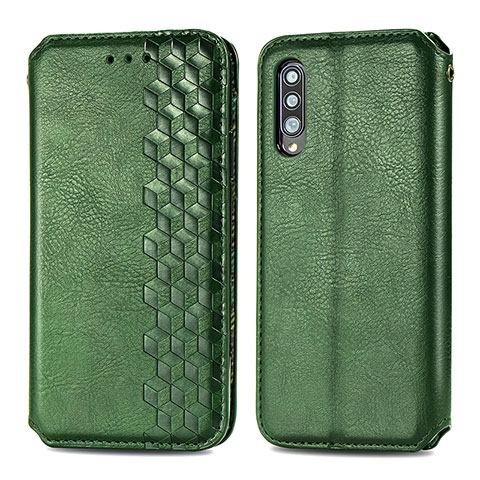 Funda de Cuero Cartera con Soporte Carcasa S01D para Samsung Galaxy A70 Verde