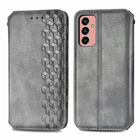 Funda de Cuero Cartera con Soporte Carcasa S01D para Samsung Galaxy F13 4G Gris