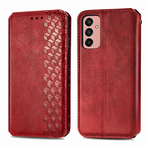 Funda de Cuero Cartera con Soporte Carcasa S01D para Samsung Galaxy F13 4G Rojo