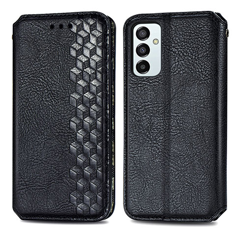 Funda de Cuero Cartera con Soporte Carcasa S01D para Samsung Galaxy F23 5G Negro