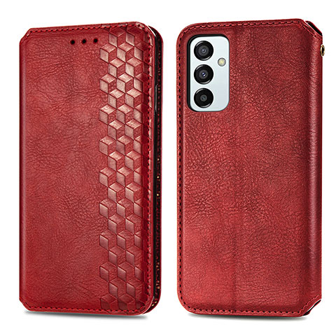 Funda de Cuero Cartera con Soporte Carcasa S01D para Samsung Galaxy F23 5G Rojo