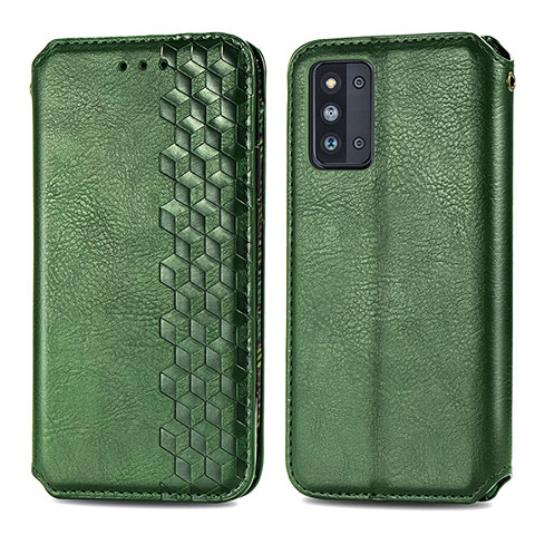 Funda de Cuero Cartera con Soporte Carcasa S01D para Samsung Galaxy F52 5G Verde