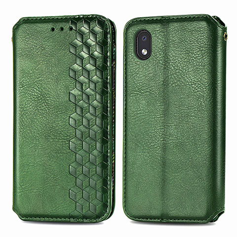 Funda de Cuero Cartera con Soporte Carcasa S01D para Samsung Galaxy M01 Core Verde