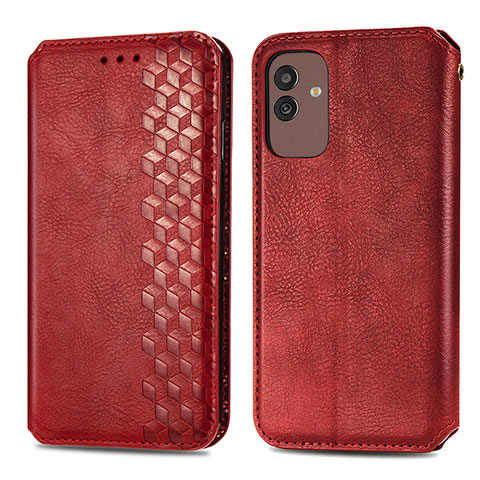 Funda de Cuero Cartera con Soporte Carcasa S01D para Samsung Galaxy M13 5G Rojo