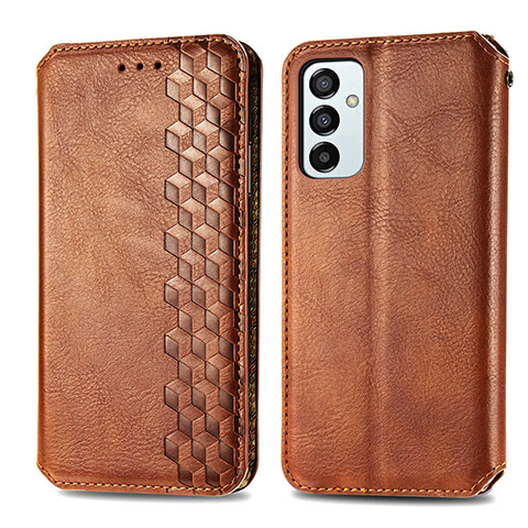 Funda de Cuero Cartera con Soporte Carcasa S01D para Samsung Galaxy M23 5G Marron