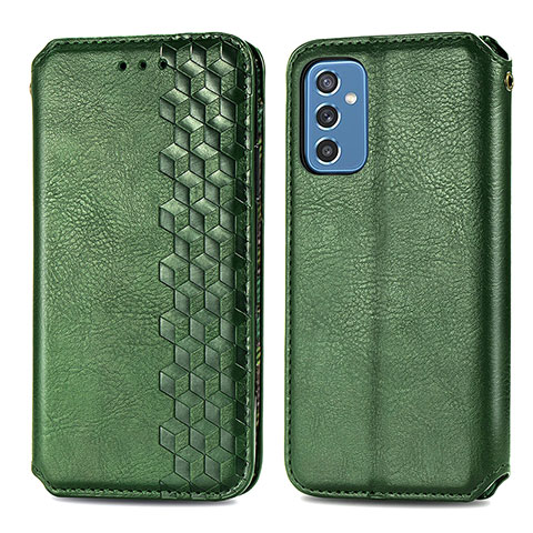 Funda de Cuero Cartera con Soporte Carcasa S01D para Samsung Galaxy M52 5G Verde