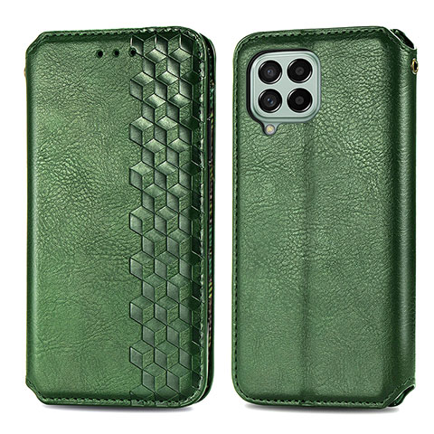 Funda de Cuero Cartera con Soporte Carcasa S01D para Samsung Galaxy M53 5G Verde