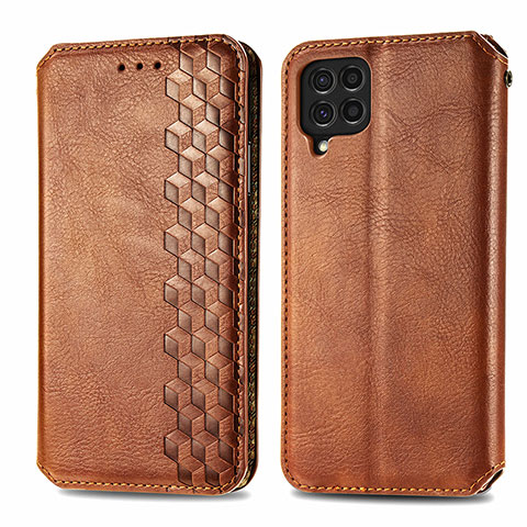 Funda de Cuero Cartera con Soporte Carcasa S01D para Samsung Galaxy M62 4G Marron