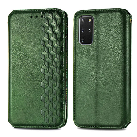 Funda de Cuero Cartera con Soporte Carcasa S01D para Samsung Galaxy S20 Plus 5G Verde