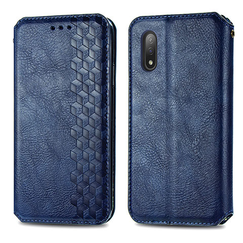 Funda de Cuero Cartera con Soporte Carcasa S01D para Sony Xperia Ace II Azul