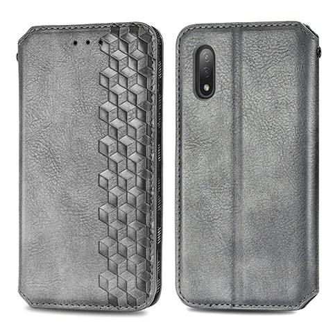 Funda de Cuero Cartera con Soporte Carcasa S01D para Sony Xperia Ace II Gris