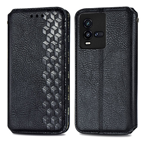 Funda de Cuero Cartera con Soporte Carcasa S01D para Vivo iQOO 9T 5G Negro