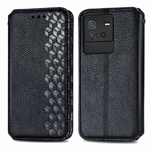 Funda de Cuero Cartera con Soporte Carcasa S01D para Vivo iQOO Neo6 5G Negro